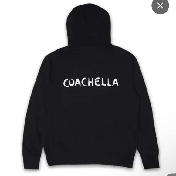 Coachella black Men's fleece roadie sweatshirt Hoodie Sz small s music festival - Picture 1 of 11